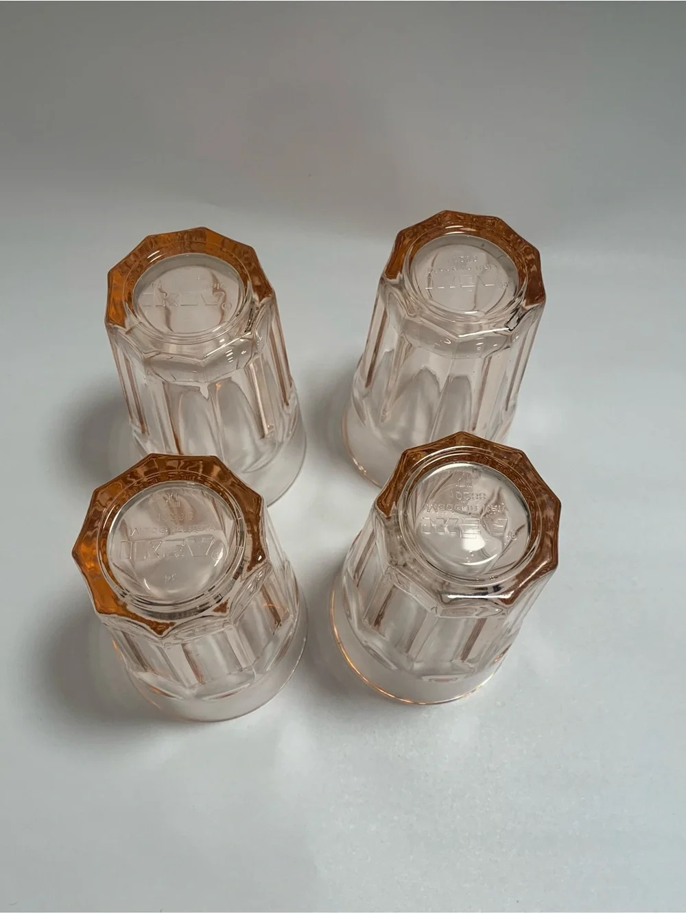 IKEA POKAL Blush Pink 14oz Glasses. Set of 4. EUC
